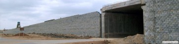 Reinforced Soil Retaining Wall(block)/Eight lane Expressway as Outer Ring Road to Hyderabad in A.P. for Ramky Infrastructure Limited